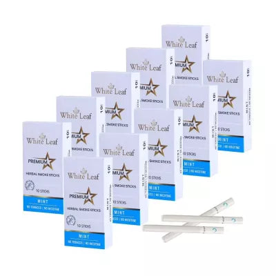 White Leaf Premium Herbal Cigarettes Mint Flavour