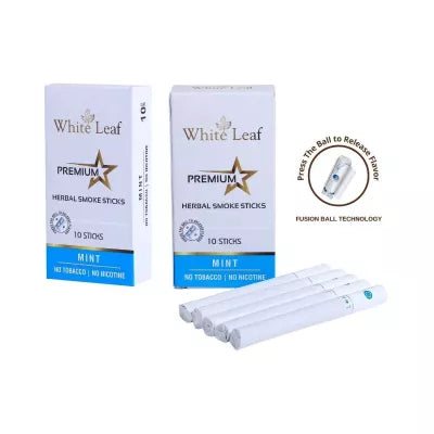 White Leaf Premium Herbal Cigarettes Mint Flavour