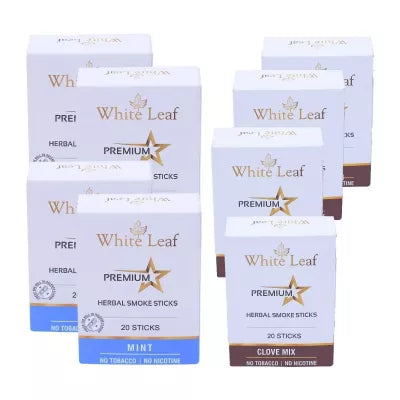 White Leaf Premium Herbal Cigarettes Clove And Mint Flavour