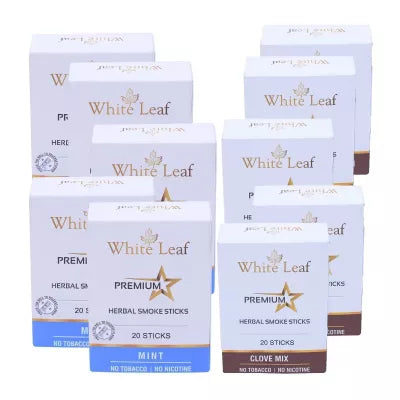 White Leaf Premium Herbal Cigarettes Clove And Mint Flavour