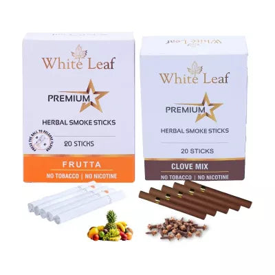 White Leaf Premium Herbal Cigarettes Frutta And Clove Flavour