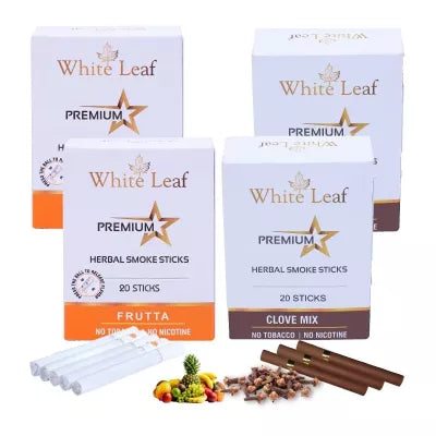 White Leaf Premium Herbal Cigarettes Frutta And Clove Flavour