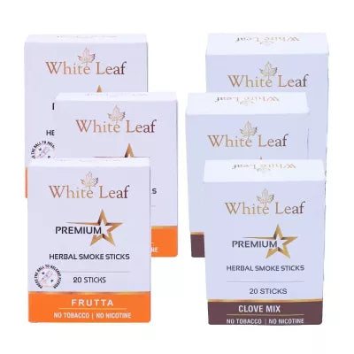 White Leaf Premium Herbal Cigarettes Frutta And Clove Flavour