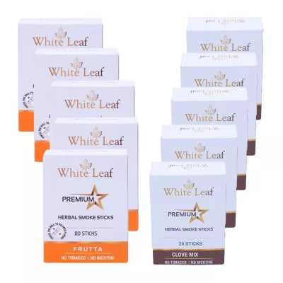 White Leaf Premium Herbal Cigarettes Frutta And Clove Flavour