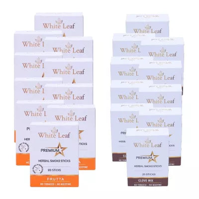 White Leaf Premium Herbal Cigarettes Frutta And Clove Flavour