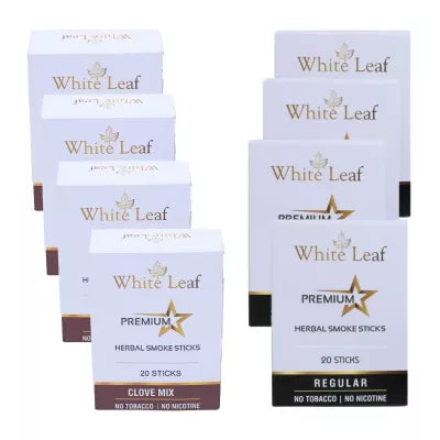 White Leaf Premium Herbal Cigarettes Clove And Regular Flavour