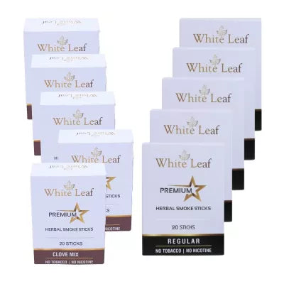 White Leaf Premium Herbal Cigarettes Clove And Regular Flavour