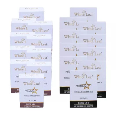 White Leaf Premium Herbal Cigarettes Clove And Regular Flavour