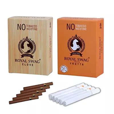 Royal Swag Nicotine Free Cigarette Clove And Frutta Flavour (Each 20 pcs) (1Pack)