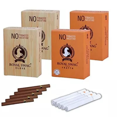 Royal Swag Nicotine Free Cigarette Clove And Frutta Flavour (4 Boxes Each 20pcs) (1Pack)