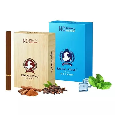 Royal Swag Nicotine Free Cigarette Clove And Mint Flavour (10pcs + 10pcs) (1Pack)