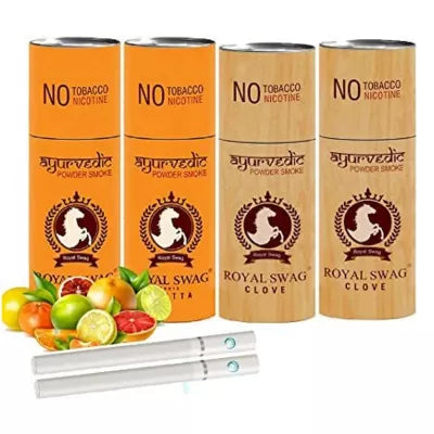 Royal Swag Nicotine Free Cigarette Frutta And Clove Flavour Powder Smoke (4 Can Each 5Pcs) (1Pack)