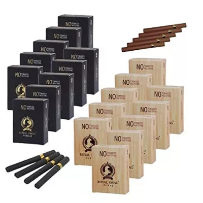 Royal Swag Nicotine Free Cigarette Regular And Clove Flavour (20 Boxes Each 20pcs) (1Pack)