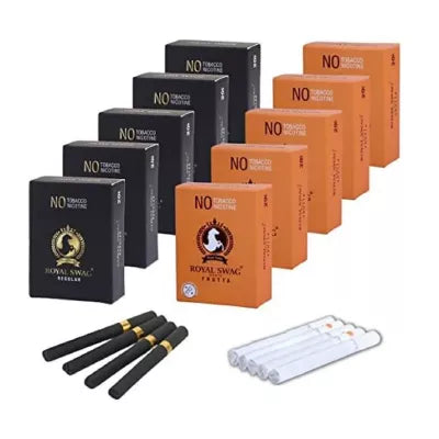 Royal Swag Nicotine Free Cigarette Regular And Frutta Flavour (10 Boxes Each 20pcs) (1Pack)