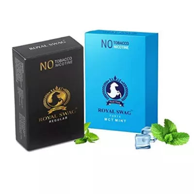 Royal Swag Nicotine Free Cigarette Regular And Mint Flavour (10pcs + 10pcs) (1Pack)