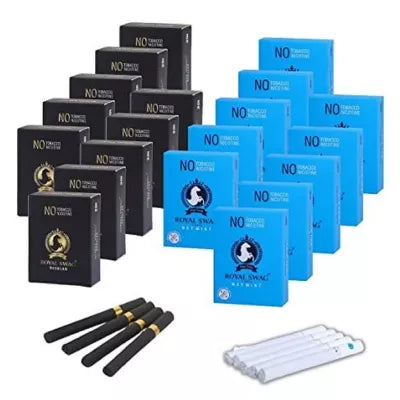 Royal Swag Nicotine Free Cigarette Regular And Mint Flavour (20 Boxes Each 20pcs) (1Pack)