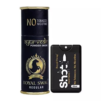 Royal Swag Nicotine Free Cigarette Regular Flavour + Shot Liquid Spray (5Pcs + 20ml) (1Pack)