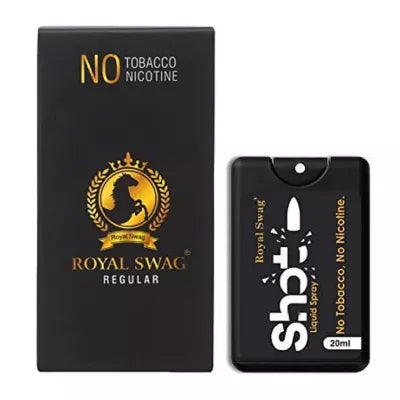 Royal Swag Nicotine Free Cigarette Regular Flavour + Shot Liquid Spray (10pcs + 20ml) (1Pack)