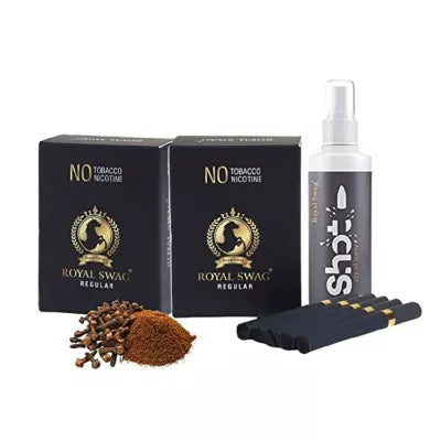 Royal Swag Nicotine Free Regular Flavour + Shot Liquid Spray (2 Boxes Each 20 Pcs + 100ml) (1Pack)