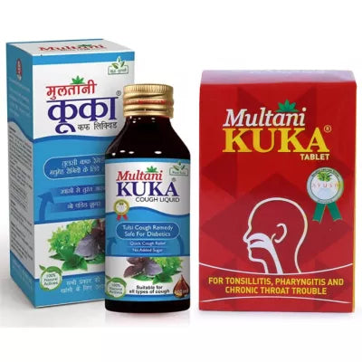 Multani Kuka Cough Liquid + Kuka Tablet Combo Pack (100 ml+ 100tab) (1Pack)