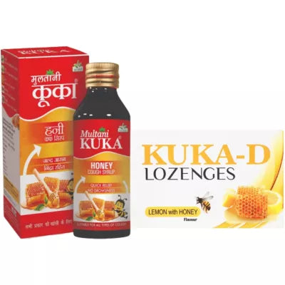 Multani Kuka Honey Cough Syrup + Kuka Honey Cough Lozenges (100ml +36 pcs) (1Pack)