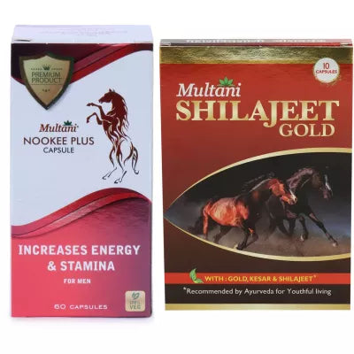 Multani Nookee Plus + Shilajeet Gold Combo (60Capsules +10Capsules) (1Pack)