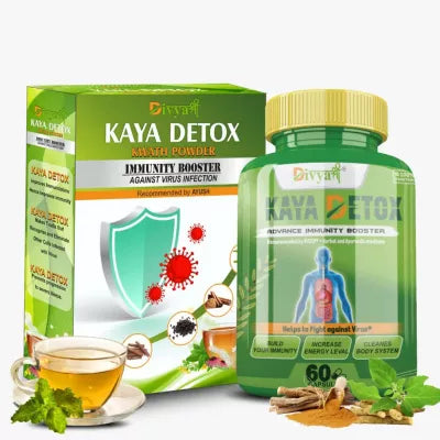 Divya Shree Kaya Detox Capsule + Kwath Kadha Powder (60 Capsule + 100gm) (1Pack)