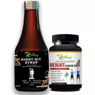 Riffway Hight Hit Syrup + Height Growth Capsules (200ml+30capsules) (1Pack)