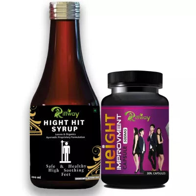 Riffway Hight Hit Syrup + Height Improvement Capsules (200ml+30capsules) (1Pack)