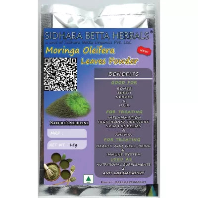 Sidhara Betta Herbals Moringa Oleifera Tender Leaves Powder