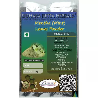 Sidhara Betta Herbals Mentha (Mint) Leaves Powder