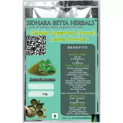 Sidhara Betta Herbals Celosia Argentea (Anne) Leaves Powder