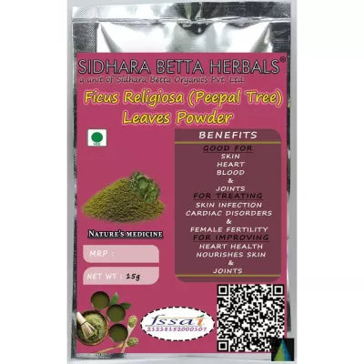 Sidhara Betta Herbals Ficus Religiosa (Peepal Tree) Leaves Powder