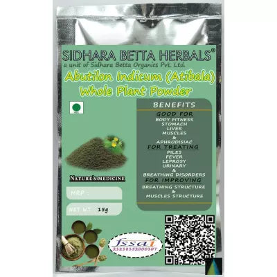 Sidhara Betta Herbals Abutilon Indicum (Athibala) Whole Plant Powder