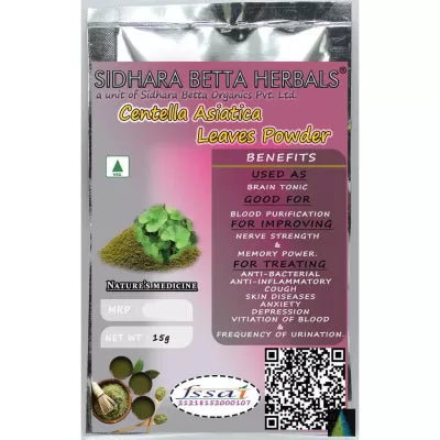 Sidhara Betta Herbals Centella Asiatica Leaves Powder