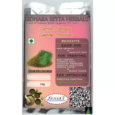 Sidhara Betta Herbals Carica Papaya Leaves Powder