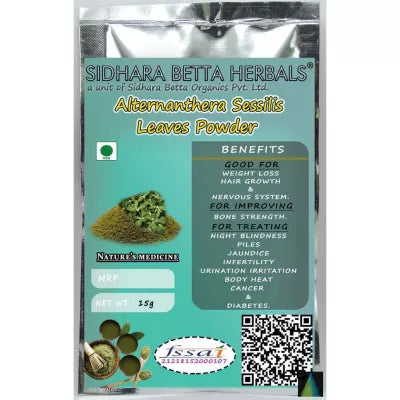 Sidhara Betta Herbals Alternanthera Sessilis Leaves Powder