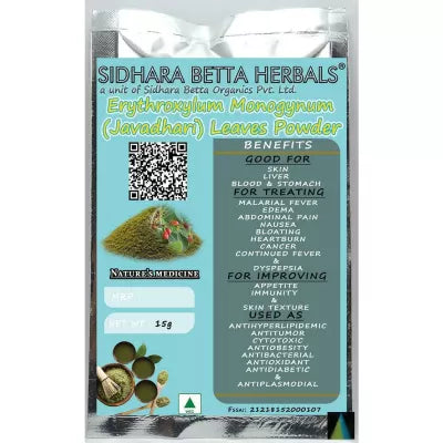 Sidhara Betta Herbals Erythroxylum Monogynum (Javadhari) Leaves Powder