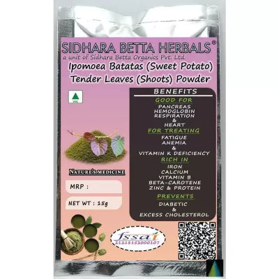 Sidhara Betta Herbals Ipomoea Batatas (Sweet Potato) Tender (Leaves) (Shoots) Powder