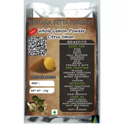 Sidhara Betta Herbals Whole Lemon Powder Citrus Limon