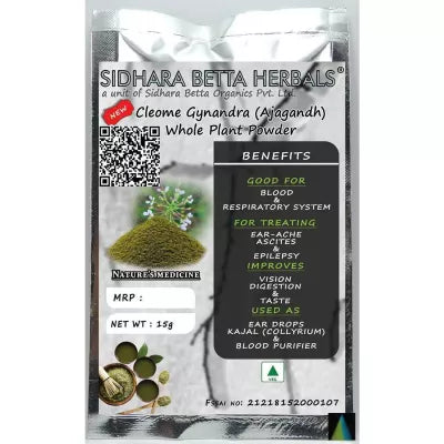 Sidhara Betta Herbals Cleome Gynandra (Ajagandh) Whole Plant Powder