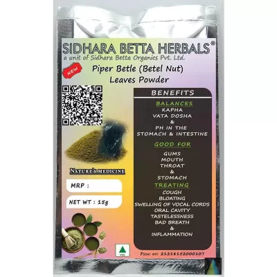 Sidhara Betta Herbals Piper Betle (Betel Nut) Leaves Powder