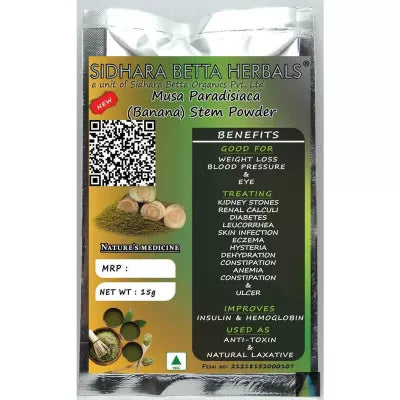 Sidhara Betta Herbals Musa Paradisiaca (Banana) Stem Powder