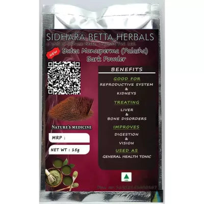 Sidhara Betta Herbals Butea Monosperma (Palasa) Bark Powder