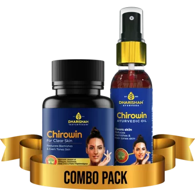 Dharishah Ayurveda Chirowin Combo (60 Capsules + Oil 50ml) (1Pack)