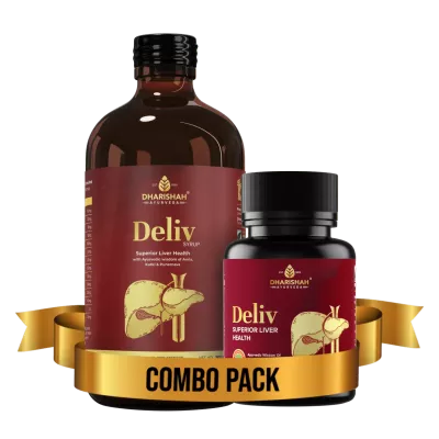 Dharishah Ayurveda Deliv Combo (60 Capsules + Oil 500ml) (1Pack)