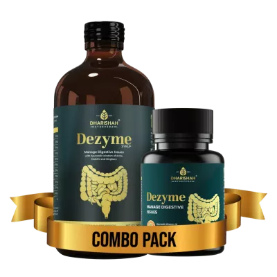 Dharishah Ayurveda Dezyme Combo (60 Capsules + Oil 500ml) (1Pack)