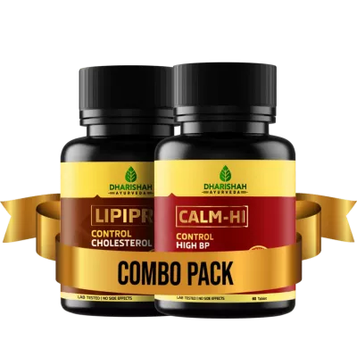 Dharishah Ayurveda Lipipr-Hi + Calm Hi (Each 60 Capsules) (1Pack)