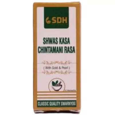 Shree Dhanwantri Herbals Shwas Kasa Chintamani Rasa With Gold And Pearl