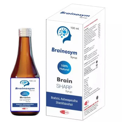 SYMCOX Brainosym Brain Tonic Syrup with Ashwagandha, Shankpushpi, Brahmi